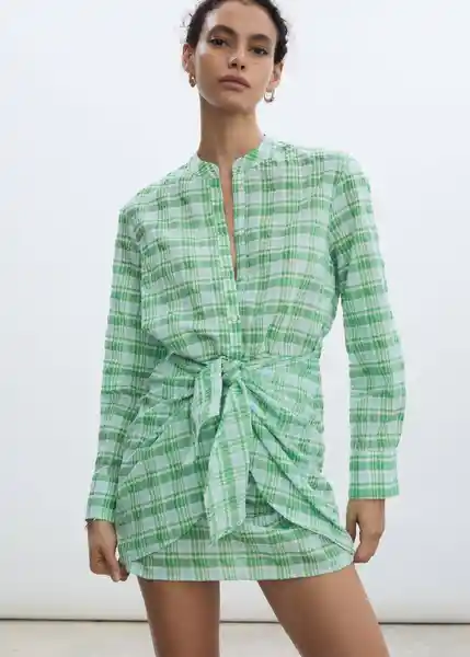 Vestido Ane Verde Talla L Mujer Mango