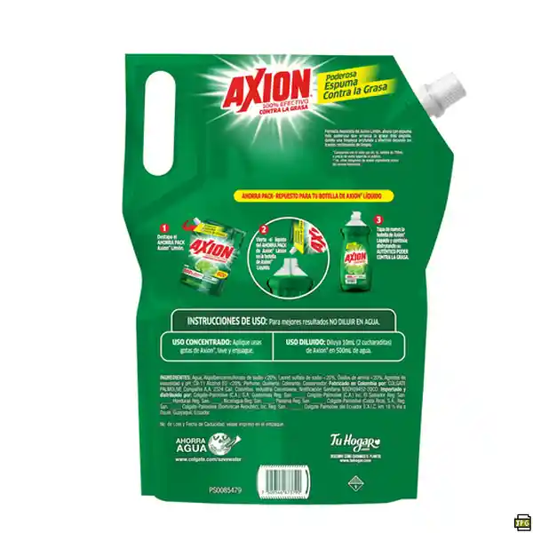 Lavaplatos Liquido Axion Limón 2.3 L desde $ 20.025