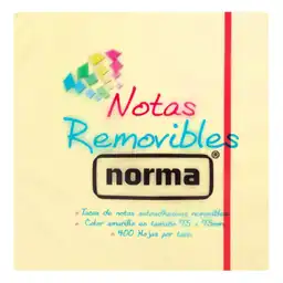 Norma Nota Removible Amarillo 500627