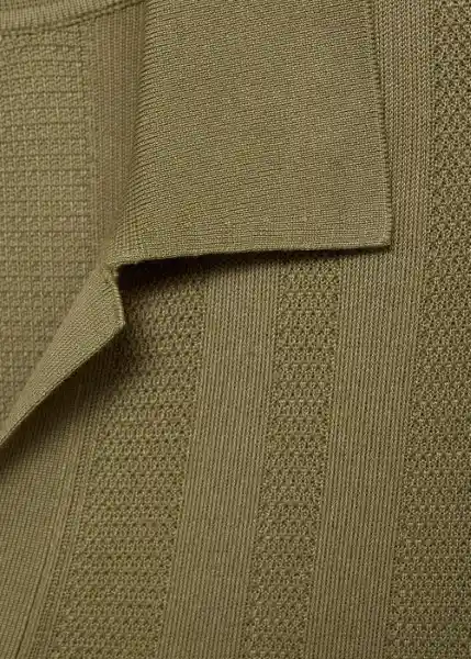 Camiseta Polo Manfio Khaki Talla S Hombre Mango