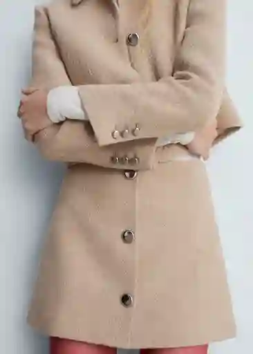 Chaqueta Mati Camel Talla S Mujer Mango