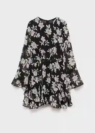 Vestido Swan Negro Talla L Mujer Mango