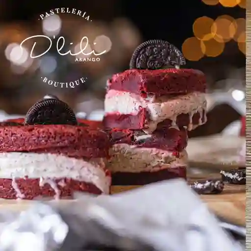Torta helada de brownie redvelvet