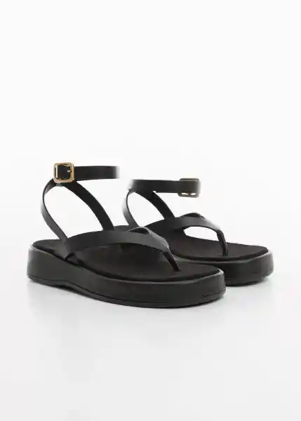 Sandalias Tila1 Negro Talla 41 Mujer Mango