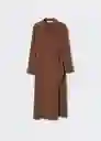 Vestido Toto-A Marron Talla L Mujer Mango