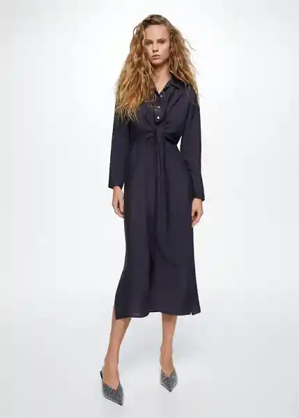 Vestido Till-A Navy Talla M Mujer Mango