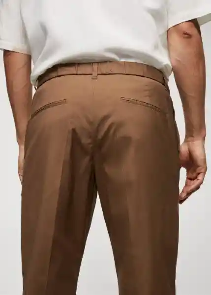 Pantalón Trevi Tabaco Talla 46 Hombre Mango