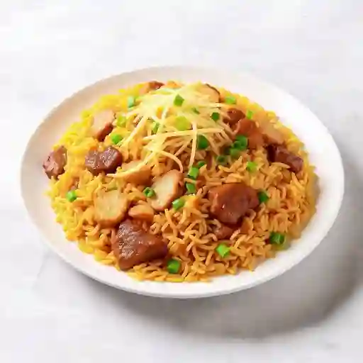 Arroz chino lomito y pollo