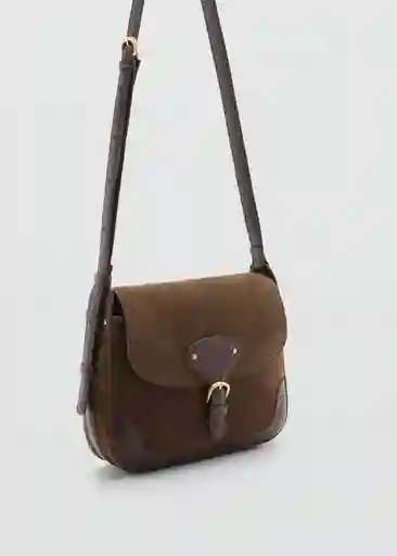 Bolso M Monatana Khaki Mujer Mango