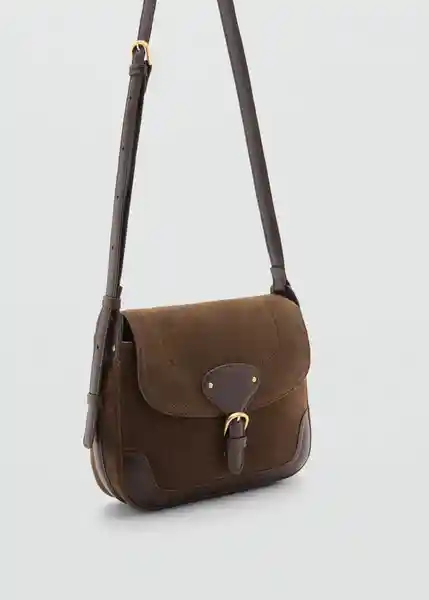 Bolso M Monatana Khaki Mujer Mango