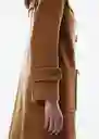Abrigo Duffle Camel Talla S Mujer Mango