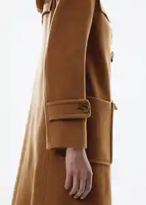 Abrigo Duffle Camel Talla S Mujer Mango