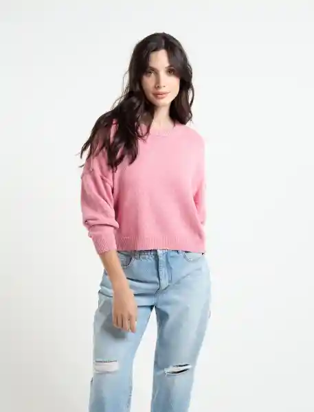  Abrigo Tejido Toledo Rosa Silvestre Medio Mujer Talla Xs Naf-Naf 