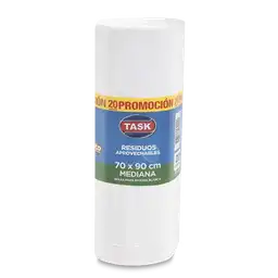 Task Bolsa Basura Mediana Blanca 70 x 90 cm