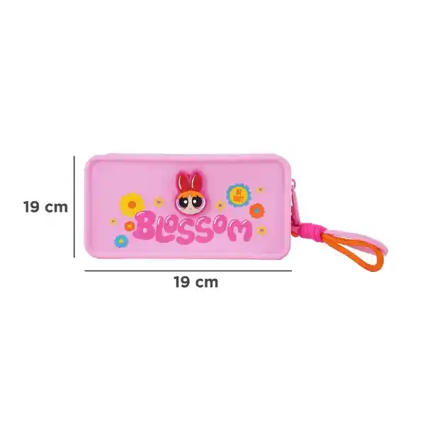 Cosmetiquera Serie Chicas Súper Poderosas Rosa Cuadrada Miniso