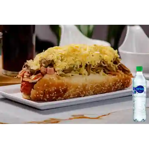 Perro Caliente S/ Frontera +Agua Brisa C/Gas 600ml