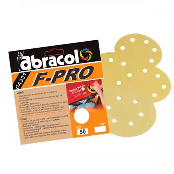 Abracol Disco Velcro 8 Huecos Grano 80 5 CA331 F-Pro