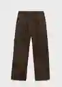 Pantalón Olive Marrón Talla 36 Mujer Mango