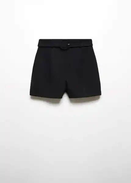 Short Manu Negro Talla 18 Mujer Mango