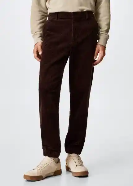 Pantalón Abel Vino Talla 38 Hombre Mango