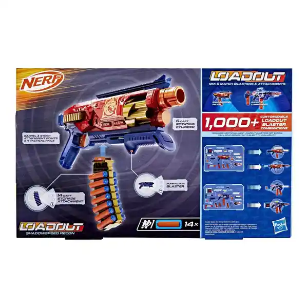 Nerf Juguete Lanzador Loadout Shadowspeed Recon