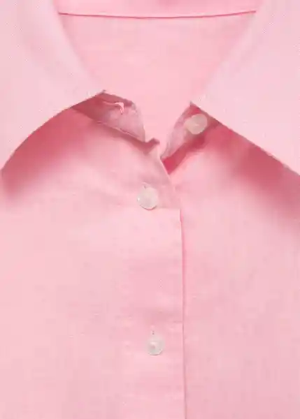 Camisa Alada Rosa Light Talla M Mujer Mango