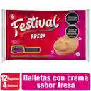 Festival Galletas Tipo Sándwich Rellenas con Crema de Fresa