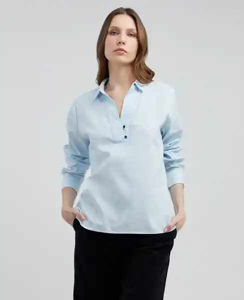 Camisa Mujer Azul Nube Claro Talla XL 111e001 Esprit