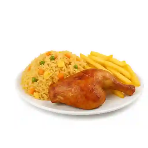 Arroz + francesa + 1/4 de pollo