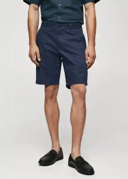 Bermuda Gracia Navy Talla 40 Hombre Mango