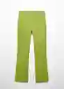 Pantalón Santori Verde Talla 40 Mujer Mango