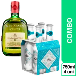 Combo Buchanans Deluxe + Mil 976 Agua Tónica Ocean 4 Und