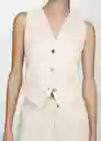 Chaleco Taylor Off White Talla XS  Mujer Mango