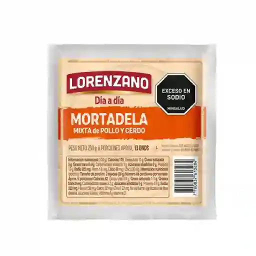 Lorenzano Mortadela Mixta Pollo y Cerdo