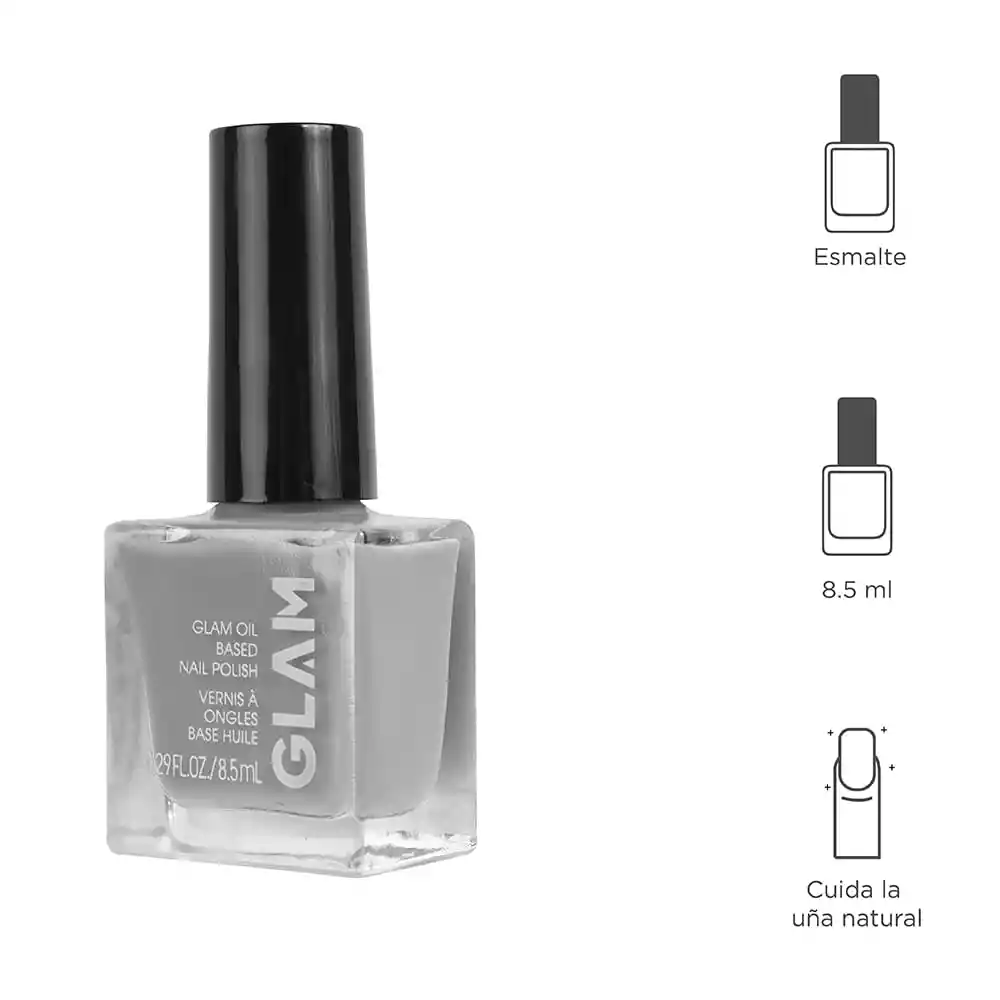 Miniso Esmalte Para Uñas a Base de Aceite Gris Retro