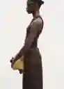 Falda Pareo Chocolate Talla S Mujer Mango