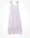 American Eagle Vestido Mangas Atadas Lila Vívido Talla X-Small