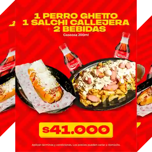 Combo perro ghetto y salchicallejero