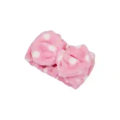 Banda Para el Cabello de Microfibra Con Moño Rosa Miniso