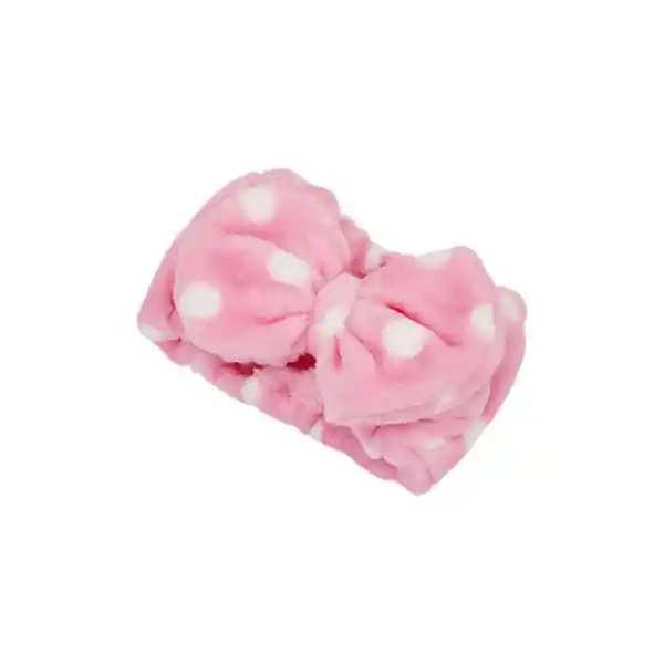 Banda Para el Cabello de Microfibra Con Moño Rosa Miniso