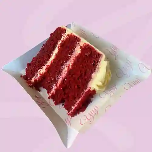 Torta Red Velvet, Porción.