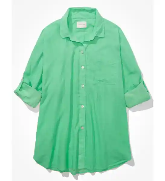 Camisa Mujer Verde Talla Medium American Eagle