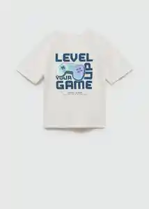 Camiseta Levelup Off White Talla 08 Niños Mango