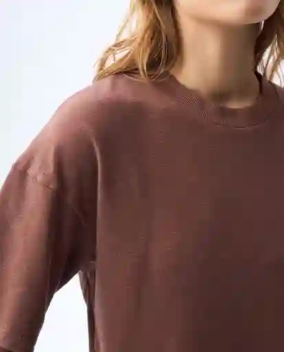 Camiseta Mujer Café Talla S 601G003_CAF191430 Americanino