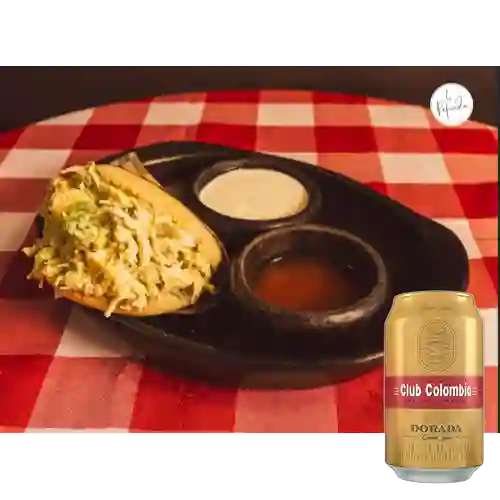 Combo Arepa Reina Pepiada + Club col. Dorada Lta 330ml