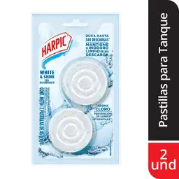 Harpic Desinfectante Para Inodoros Pastillas White & Shine