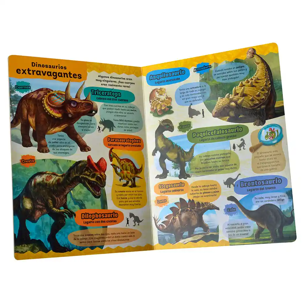 Hace millones de años, nuestro planeta era un mundo de dinosaurios. Descubre a estos asombrosos animales y conoce todas sus extraordinarias características.