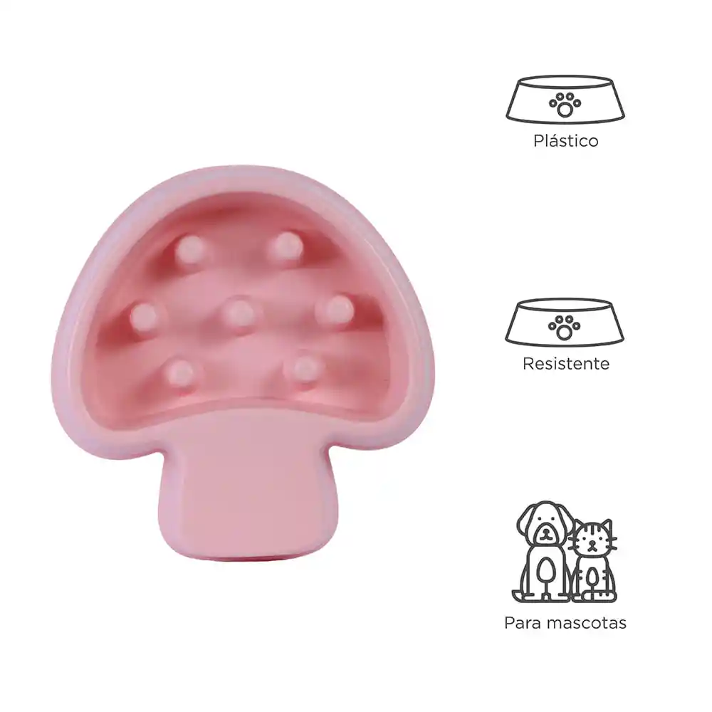 Tazón Para Mascotas de Alimentación Lenta Rosa Miniso