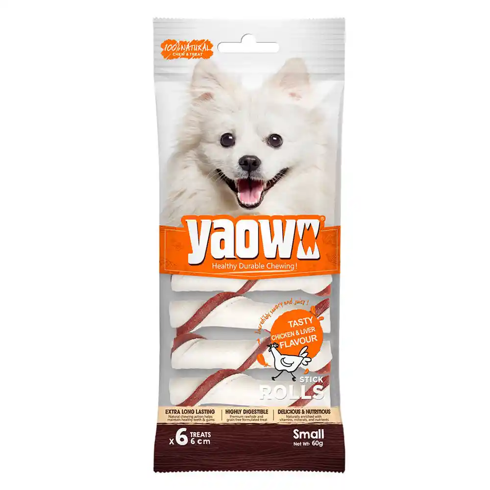 Yaowo Snack Para Perro Stick Rolls Todas Las Etapas Pollo