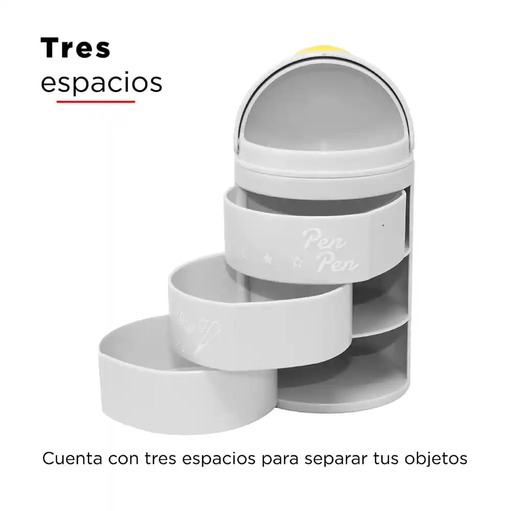 Miniso Organizador Plástico Escritorio Mini Bun Bum Pingüino